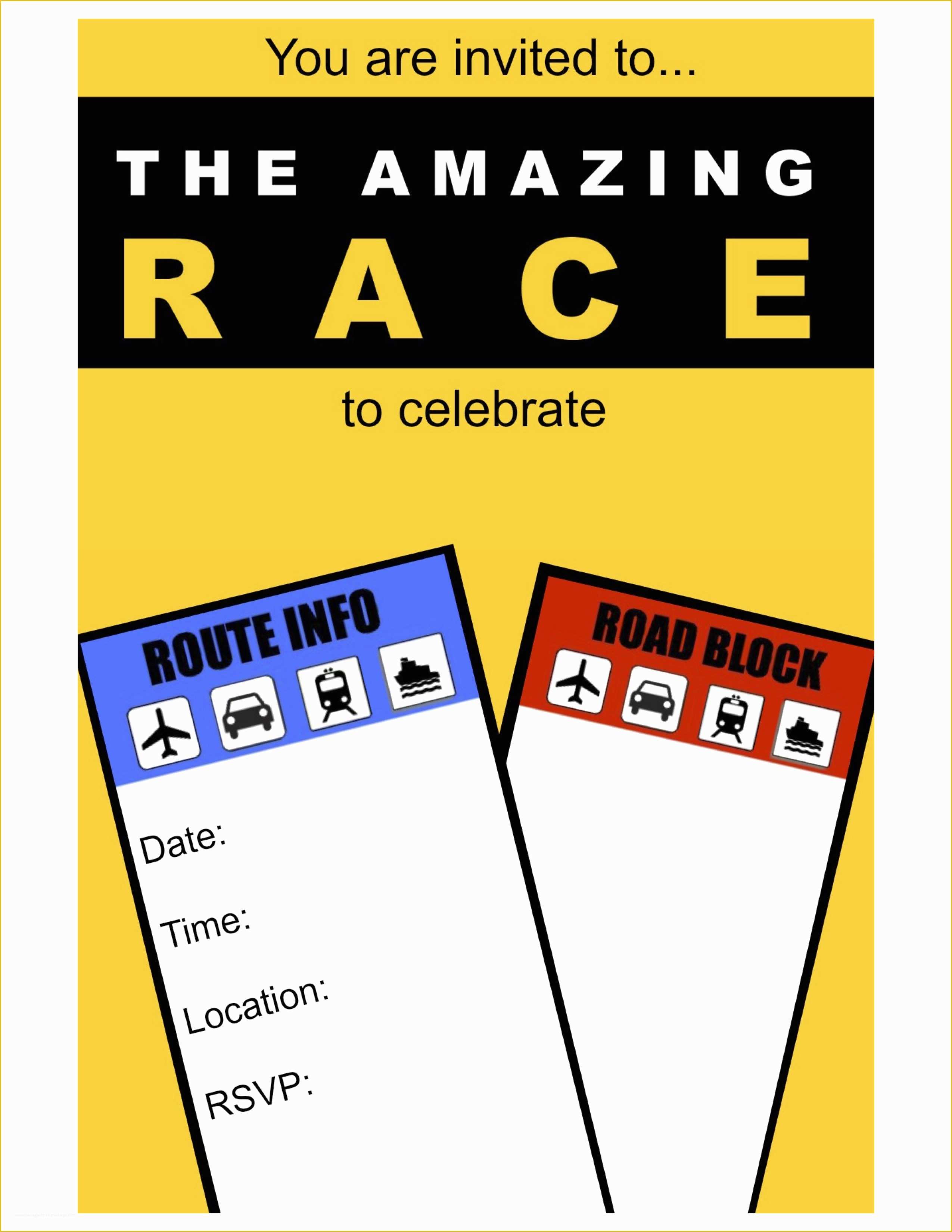 Amazing Race Editable Templates Free Of Amazing Race Templates