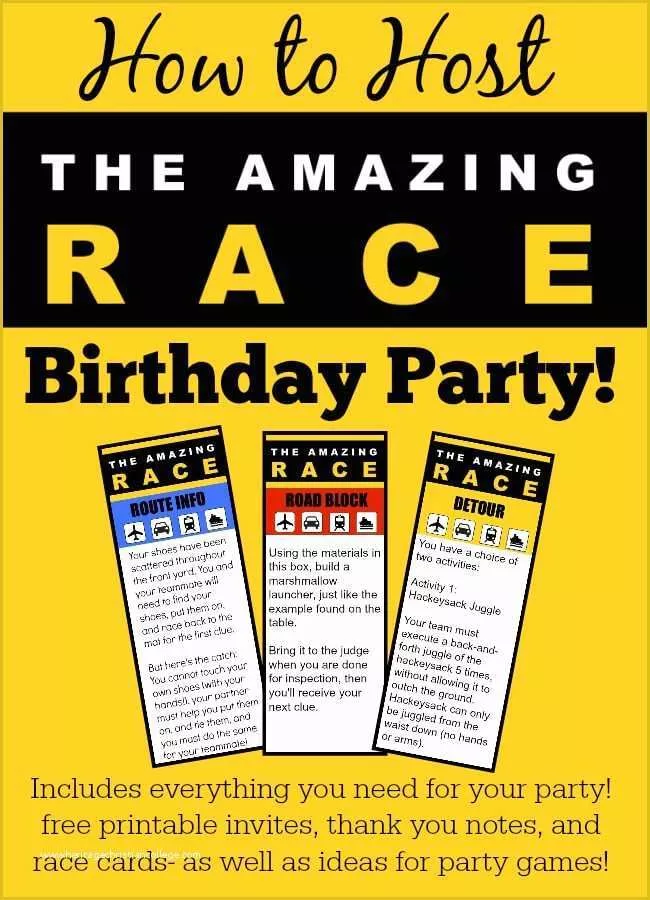 Amazing Race Editable Templates Free Of Great 11 Year Old Party Idea the Amazing Race Birthday