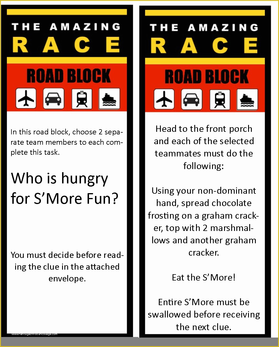 Amazing Race Editable Templates Free Of the Amazing Race Day 1 – Ilcacamp
