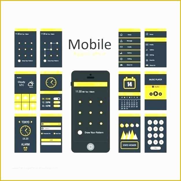 Android App Design Template Free Download Of android Ui Template Download Mobile App Interface
