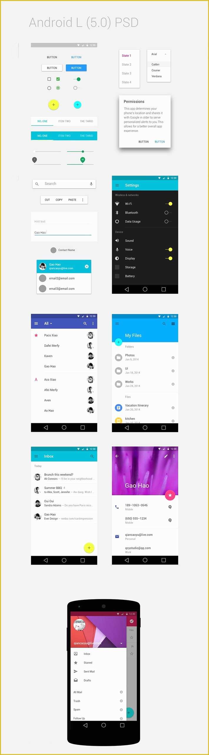 Android App Design Template Free Download Of Psd Gang Provides Free High Quality Mobile Ui