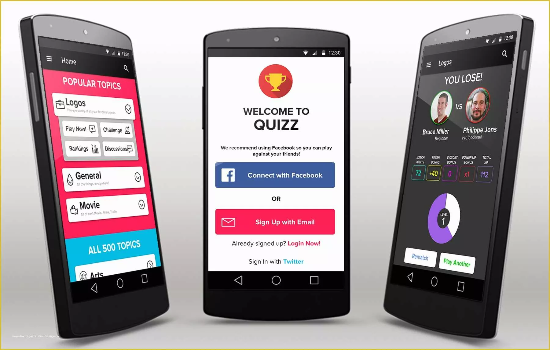 Android App Templates for android Studio Free Of Quiz android App Template