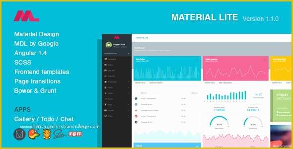 Angularjs Ecommerce Template Free Download Of Material Lite Mdl with Angularjs Admin Dashboard by