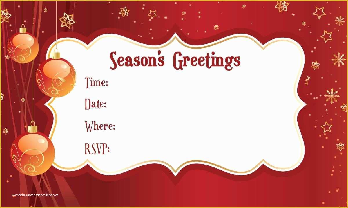 Animated Invitation Templates Free Of Christmas Party Invitation Template Christmas Party