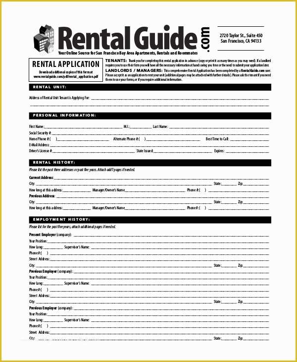 Apartment Application Template Free Of Apartment Application 7 Free Pdf Word Documents