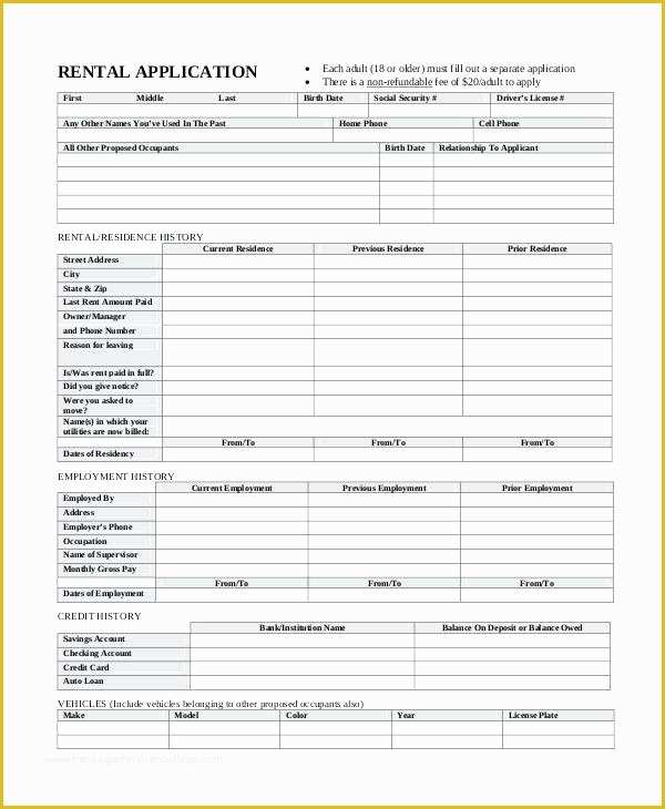 Apartment Application Template Free Of Apartment Rental Application Template Apartment Rental