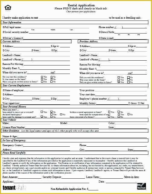 Apartment Application Template Free Of Application for Rental Apartment Template