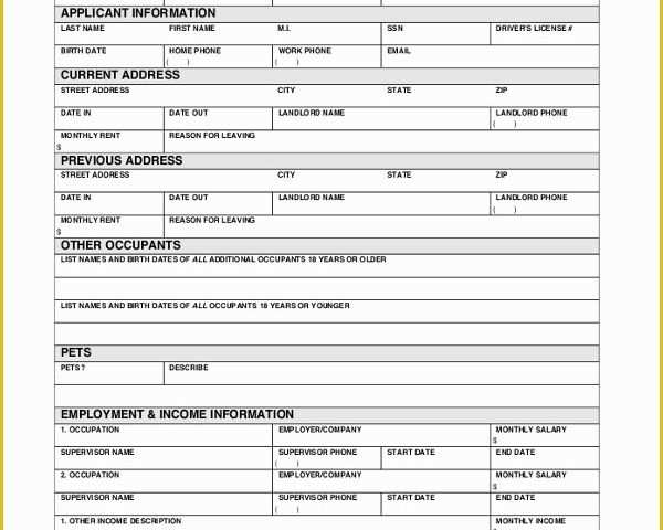 Apartment Application Template Free Of Sample Apartment Rental Application form 8 Free