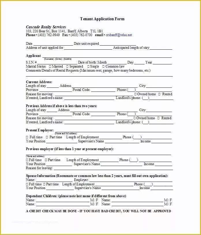 Apartment Rental Application Template Free Of 42 Rental Application forms & Lease Agreement Templates