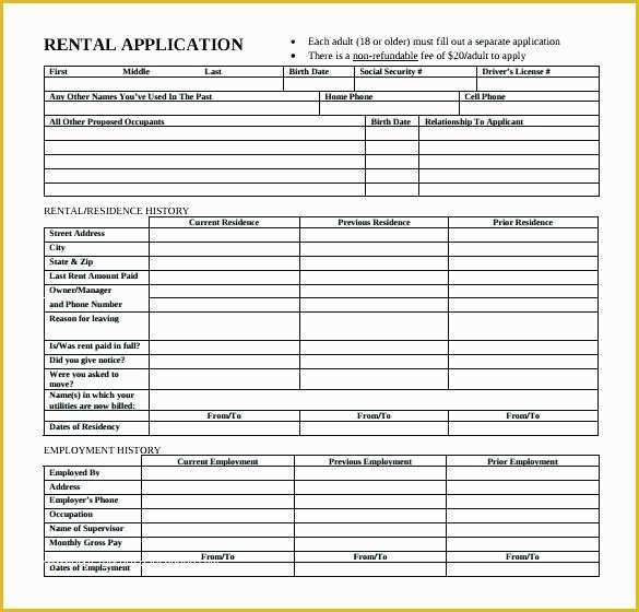 Apartment Rental Application Template Free Of Free Apartment Rental Agreement Template Co for Design
