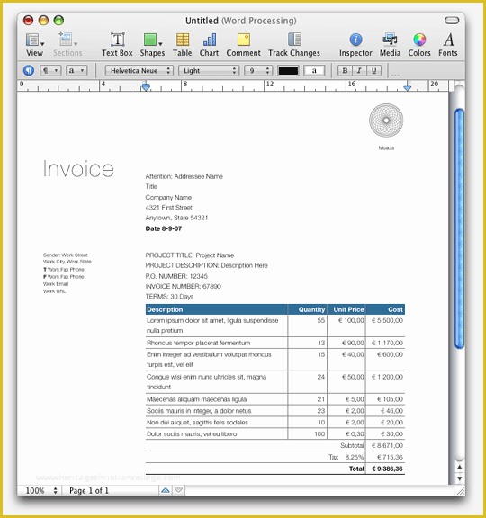 Apple Invoice Template Free Download Of Invoice Template Pages