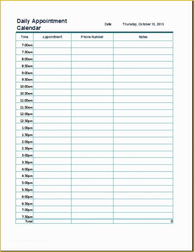 Appointment Book Template Free Printable Of Daily Appointment Calendar Printable Free