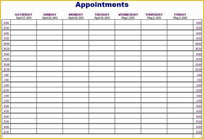 Appointment Book Template Free Printable Of Salon Appt Book Salon Appointment Book Template New 20