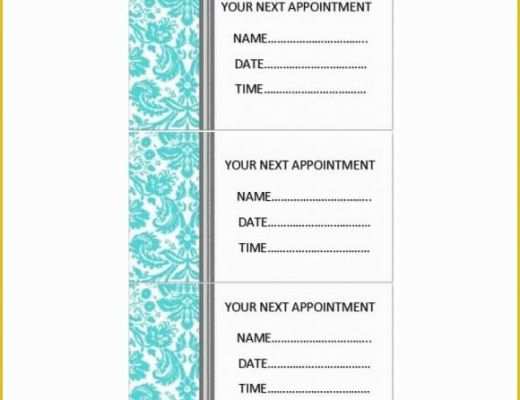 Appointment Reminder Cards Template Free Of 40 Appointment Cards Templates &amp; Appointment Reminders