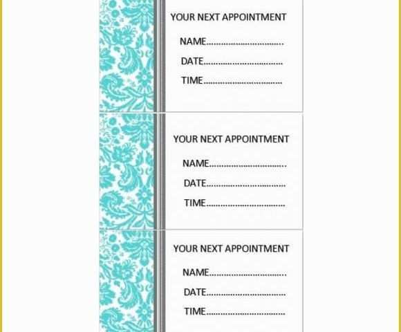 Appointment Reminder Cards Template Free Of 40 Appointment Cards Templates &amp; Appointment Reminders