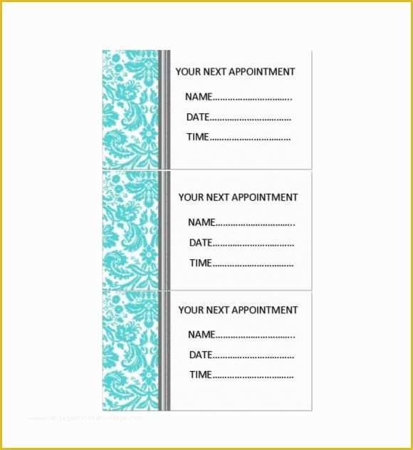 Appointment Reminder Cards Template Free Of 40 Appointment Cards Templates &amp; Appointment Reminders