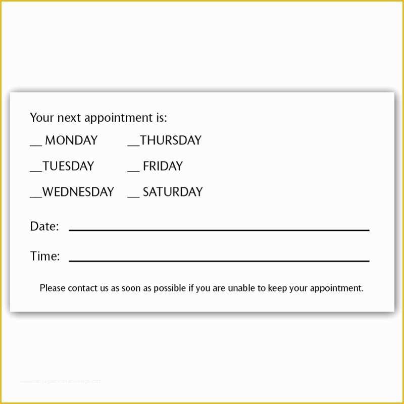 Appointment Reminder Cards Template Free Of 8 Best Of Appointment Reminder Postcard Template