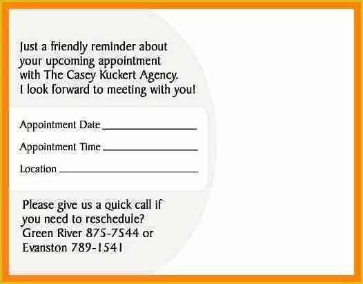 Appointment Reminder Cards Template Free Of Appointment Business Card Template Fresh 65 Fresh Free