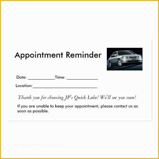 Appointment Reminder Cards Template Free Of Appointment Reminders Double Sided Standard Business Cards