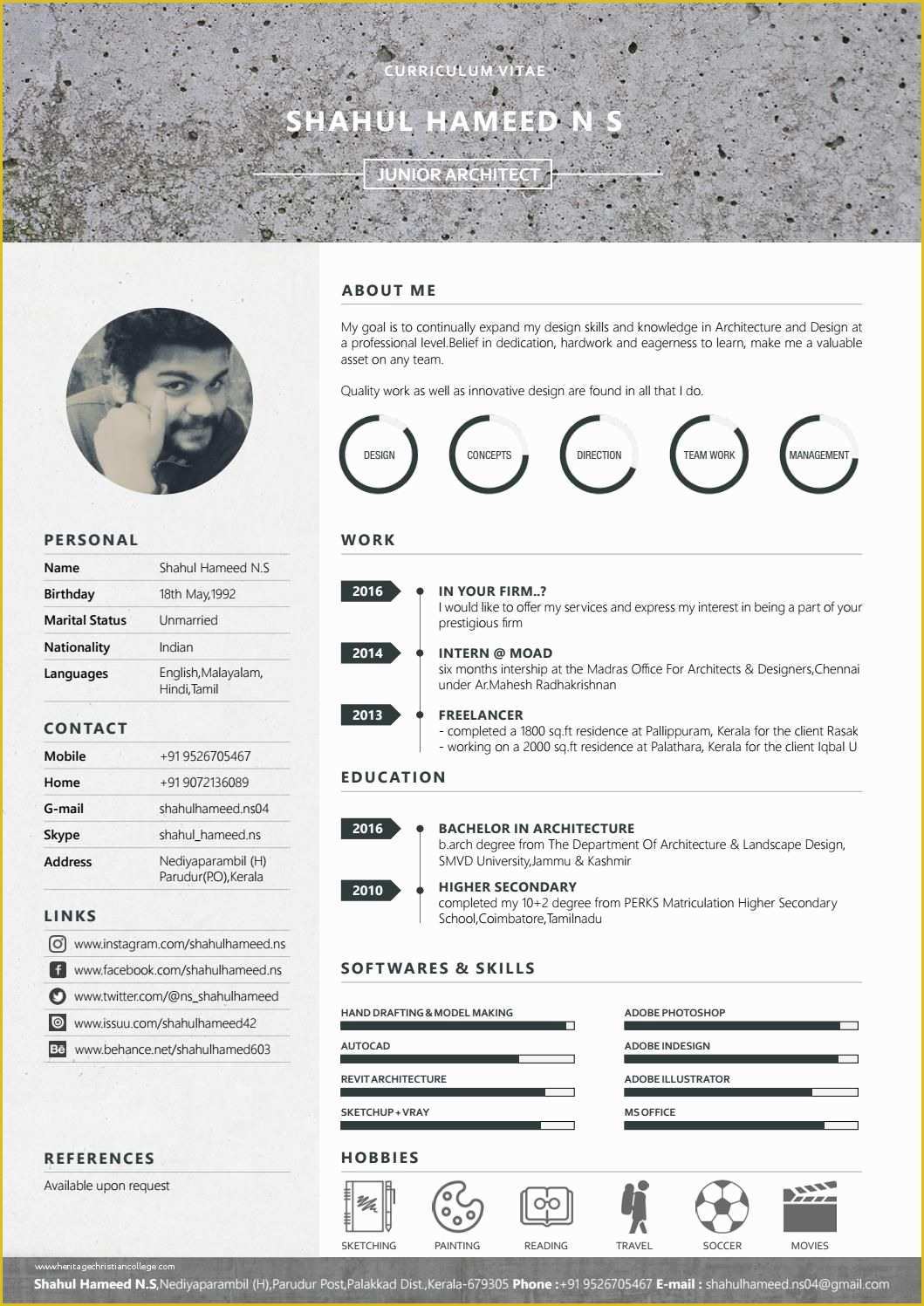 Architecture Resume Template Free Of Architectural Resume Cv