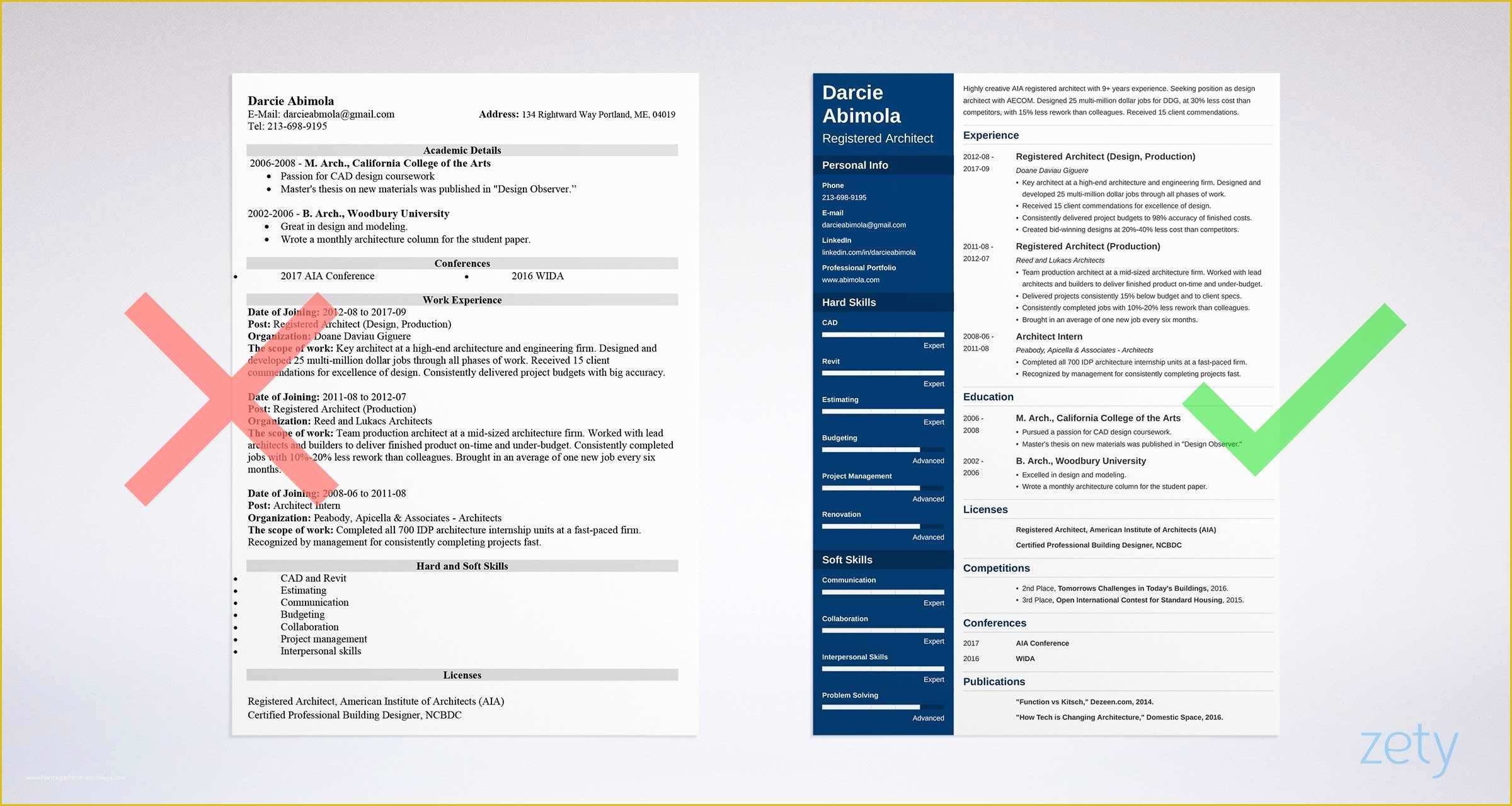 Architecture Resume Template Free Of Architecture Resume Sample and Plete Guide [ 20 Examples]