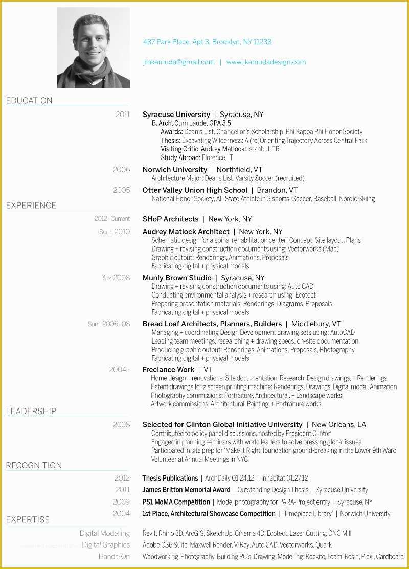 Architecture Resume Template Free Of Curriculum Vitae Architecture Design Portfolio