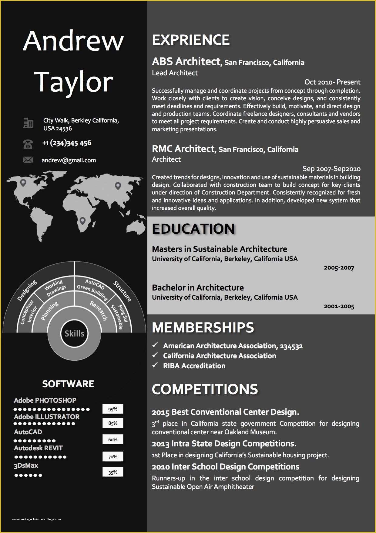 Architecture Resume Template Free Of Dark Word Architect Resume Cv Template Vista Resume