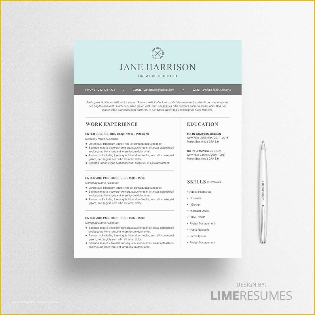 Architecture Resume Template Free Of Modern Resume Template for Microsoft Word Limeresumes