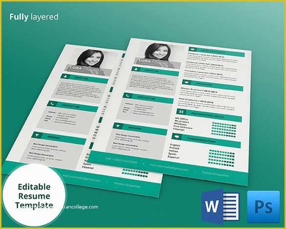 Architecture Resume Template Free Of Psd Resume Template – 51 Free Samples Examples format