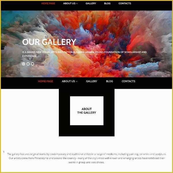 Art Gallery Websites Templates Free Of 16 Art Gallery Website Templates & themes