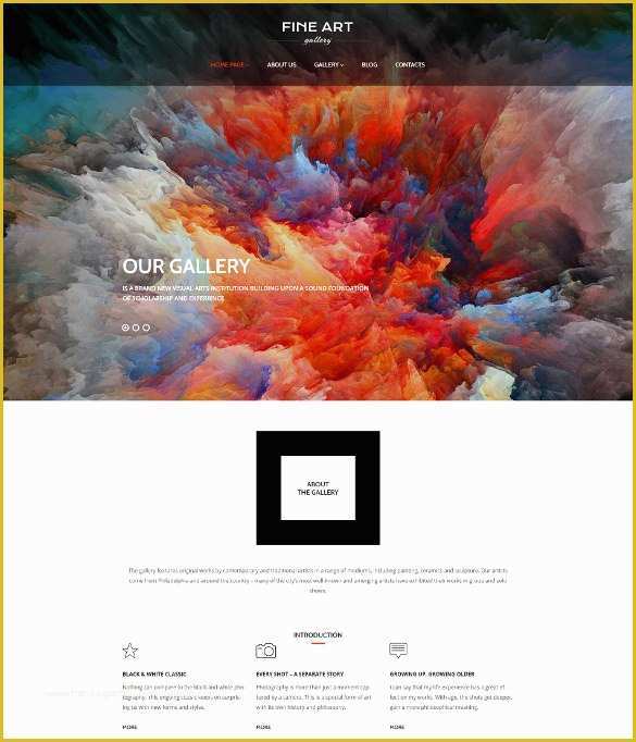 Art Gallery Websites Templates Free Of 29 Artists Website themes & Templates