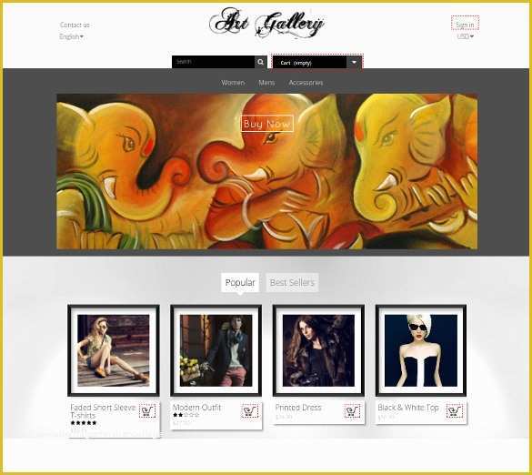 Art Gallery Websites Templates Free Of Art Gallery Website – Cliparts