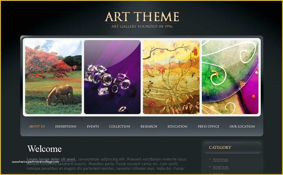 Art Gallery Websites Templates Free Of Art Gallery Website Template