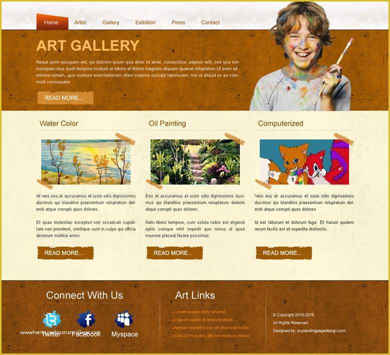 Art Gallery Websites Templates Free Of Best Art Gallery Website Template Psd 08