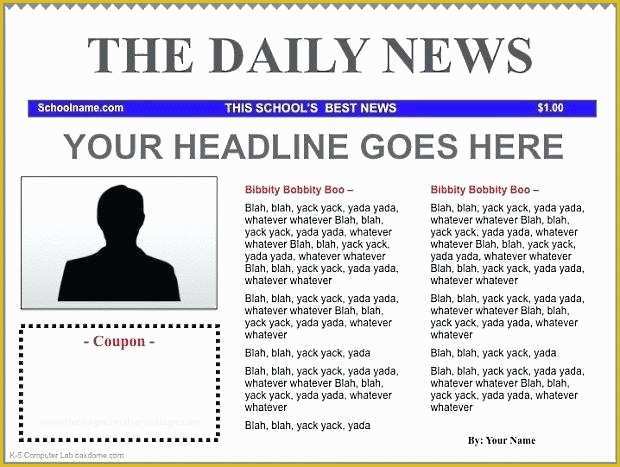 Article Website Template Free Download Of 15 Newspaper Article Template