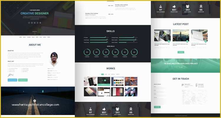 Article Website Template Free Download Of 20 Best Free HTML Resume Templates to Download Trendytheme