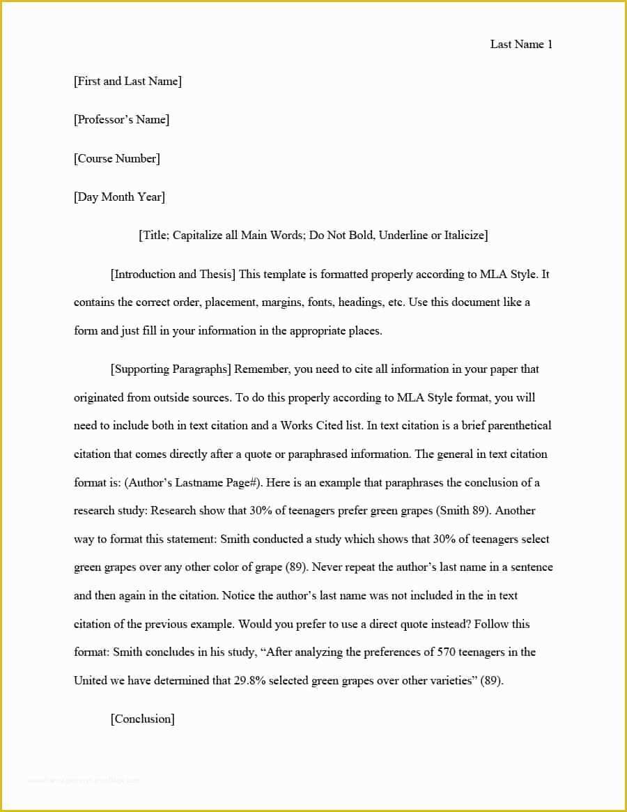 Article Website Template Free Download Of 38 Free Mla format Templates Mla Essay format