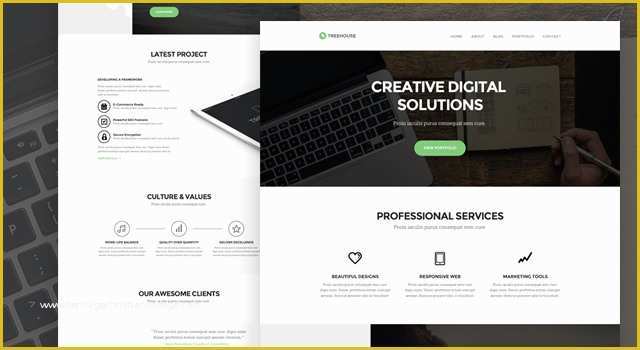 Article Website Template Free Download Of Treehouse Website Psd Template