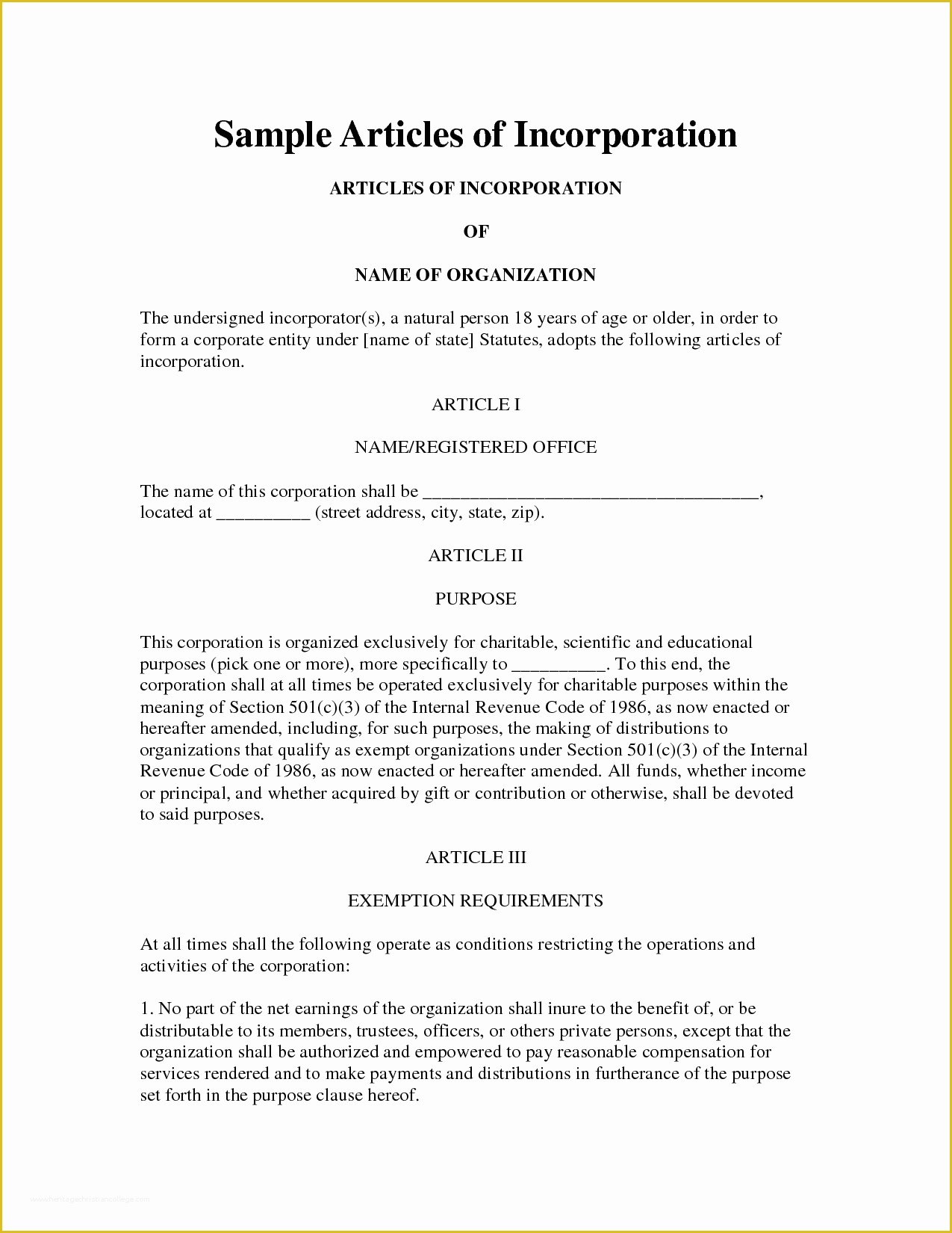 Articles Of organization Template Free Of Florida Articles Incorporation Sample New with Regard