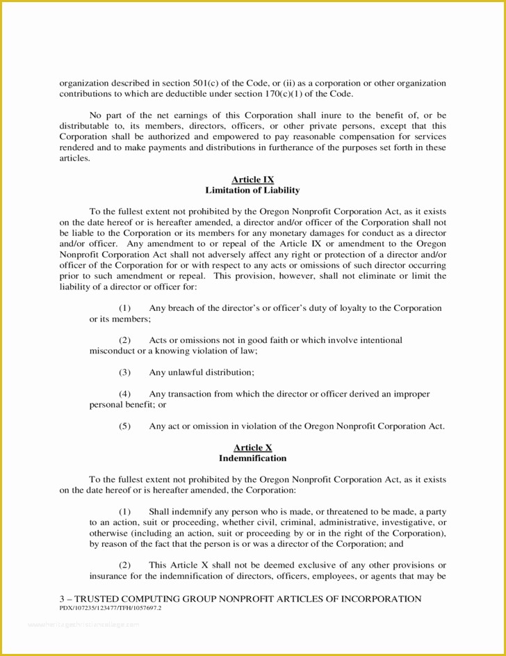 Articles Of organization Template Free Of Sample Articles Of Incorporation Free Download