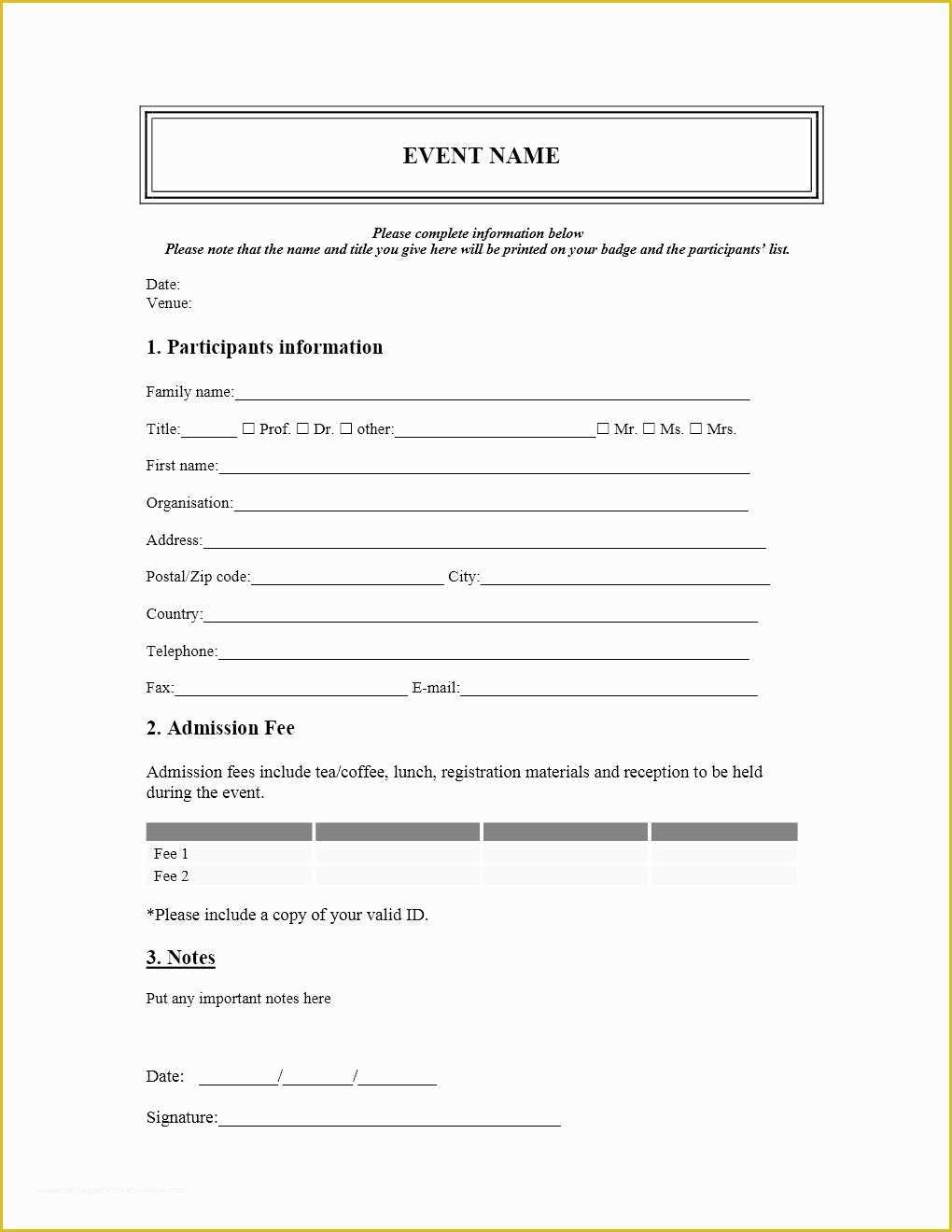 Artist Booking form Template Free Of event Booking form Template Free Templates Resume