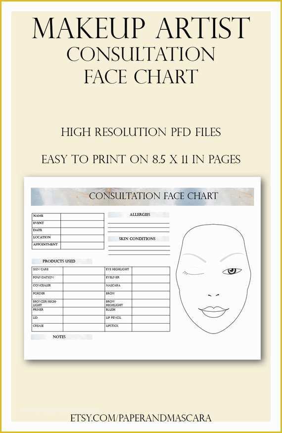 Artist Booking form Template Free Of Makeup Consultation form Template Mugeek Vidalondon