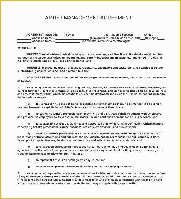 Artist Booking form Template Free Of Music Distribution Contract Template Agreement to