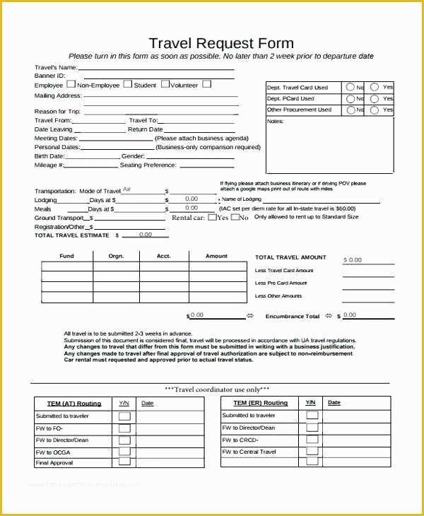 Artist Booking form Template Free Of Travel Request form Example Artist Booking Template