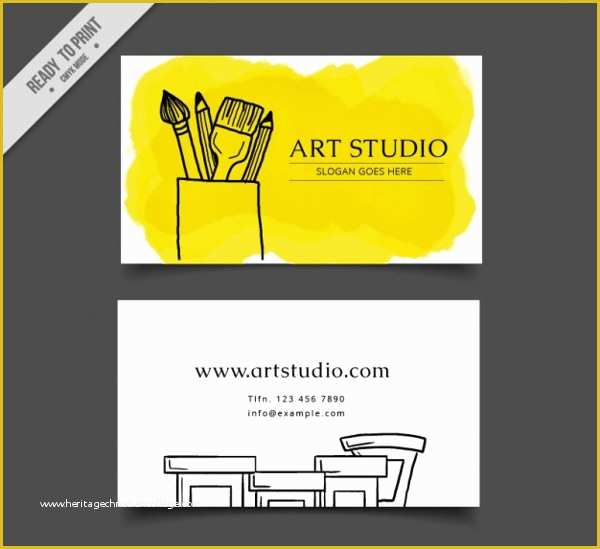 Artist Business Cards Templates Free Of 29 Artist Business Card Templates Free & Premium Download