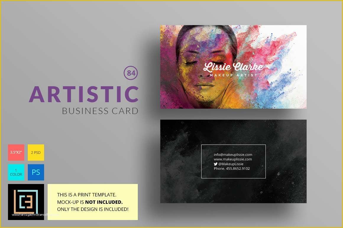 Artist Business Cards Templates Free Of 30 Best Stylish Business Card Templates