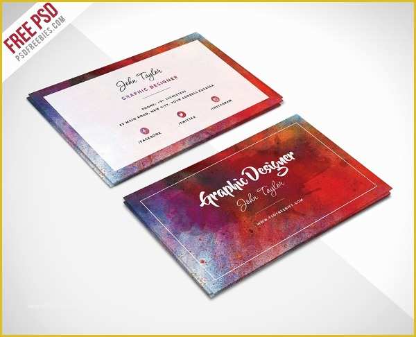 Artist Business Cards Templates Free Of 33 Artist Business Cards Free Psd Ai Vector Eps