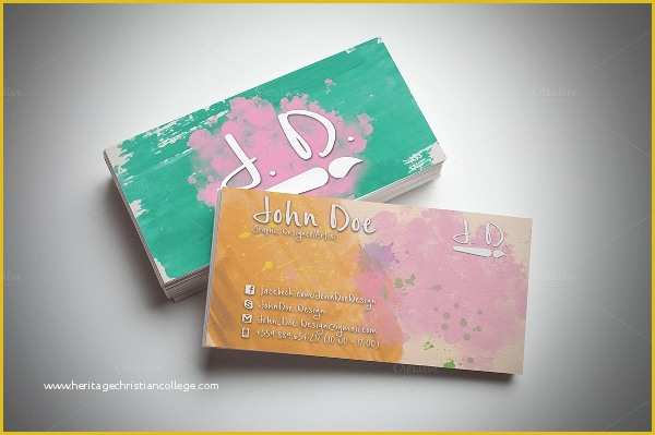 Artist Business Cards Templates Free Of 33 Artist Business Cards Free Psd Ai Vector Eps