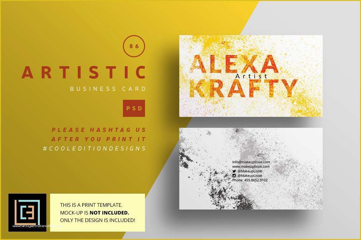 Artist Business Cards Templates Free Of Artistic Business Card 86 Business Card Templates On