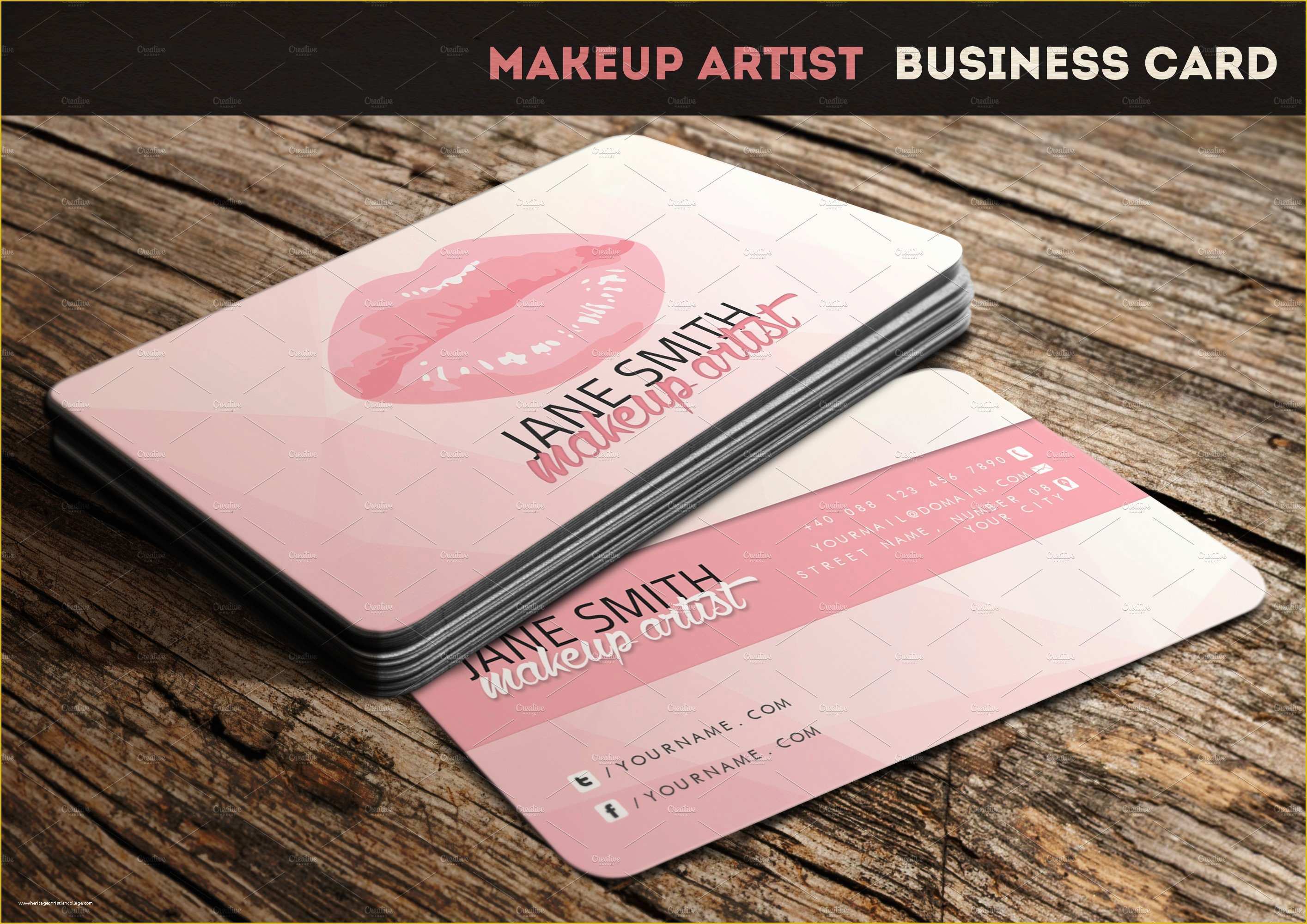 Artist Business Cards Templates Free Of Makeup Artist Business Card Business Card Templates